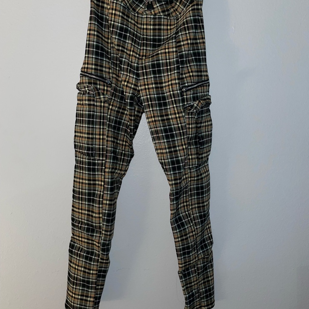 Plaid Cargo Pants, Great Condition